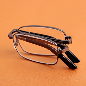 镜高清男女士时尚超轻舒适防疲劳老人便捷折叠老花镜 枪黑色 200度