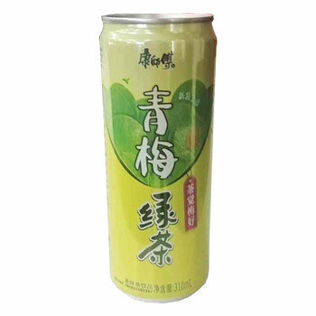 康师傅细高罐310ml青梅绿茶*12/24罐茶觉梅好果味茶饮料 红色
