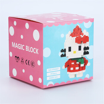 恒永鑫颗粒积木兼容乐高小盒拼装儿童立体拼图地摊 6007kt猫