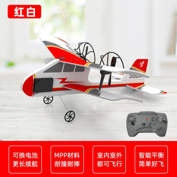 SMART BUILT斯玛特大皇蜂遥控飞机航模型电动飞机泡沫耐摔儿童男孩玩具 60分钟续航 红色四电