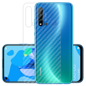 华为手机磨砂碳纤维背膜后盖贴纸防滑防刮皮纹保护膜 华为nova5i glk