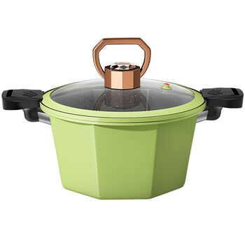 微压锅高压锅麦饭石汤锅不粘锅炖煮锅双耳加大容量电磁炉燃气通用 508