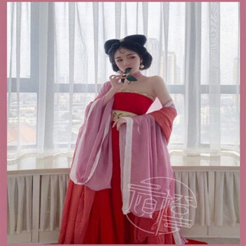 qing野兽睡衣小橙子同款妲己汉服女学生古装长款汉元素演出服古风超仙