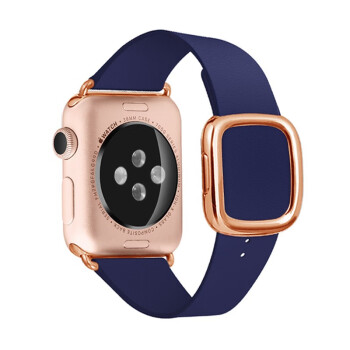 適用於applewatch7代皮質錶帶iwatch6代表帶蘋果手錶se現代風扣式磁吸