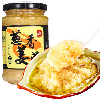 一品味享葱香姜蓉酱225g姜泥白切鸡火锅蘸料蒜蓉粉丝扇贝调料姜末