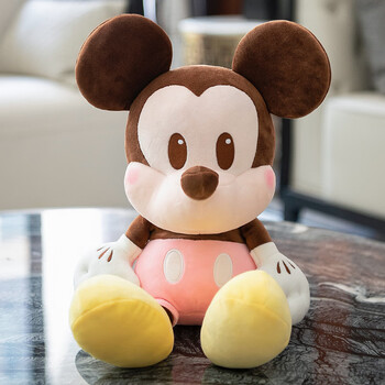 迪士尼disney可爱迪士尼米奇米妮公仔米老鼠玩偶唐老鸭布娃娃床上睡觉