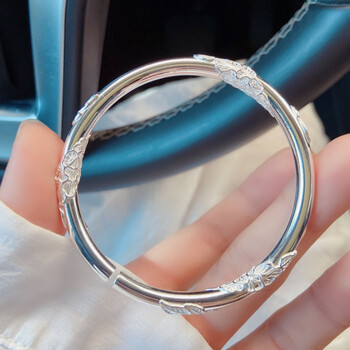 复古繁花手镯31克 9朵玫瑰礼盒 附带质检证书