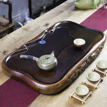 整块茶盘茶具茶海茶台排水托盘实木功夫茶几日式家用创意简约 小号