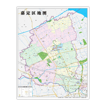 2021年全新版嘉定区地图上海市嘉定区交通旅游地铁站景点地图便民出行