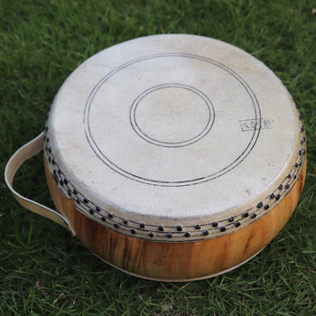 罗氏竹钉鼓高音中音纯手工竹钉鼓原木扁鼓低战鼓川堂鼓道士鼓牛皮鼓小