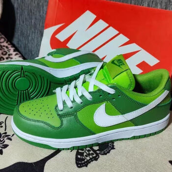 sb dunk绿苹果低帮校园风运动防臭板鞋air跑步鞋情侣款 草绿色 36