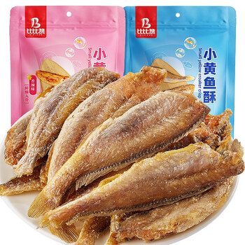 比比赞(bibizan)香酥小黄鱼脆干片香辣宿舍办公室即食解馋零食小吃