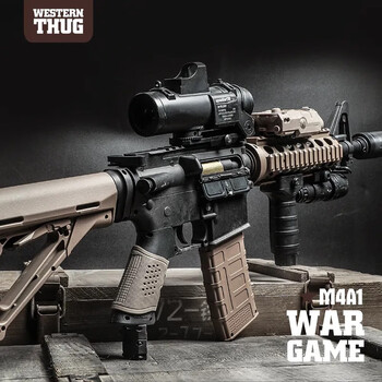 司马m4-cqb 电动连发军典声光玩具枪cs可发射金属模型声光道 m416手自