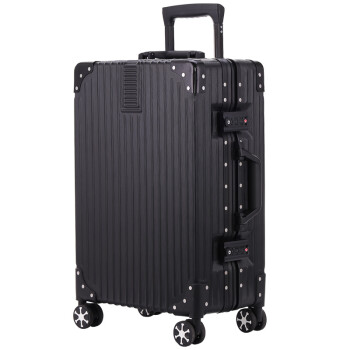 博兿（BOYI）行李箱22英寸铝框拉杆箱男女静音万向轮托运密码旅行箱子 BY19602-K爵士黑