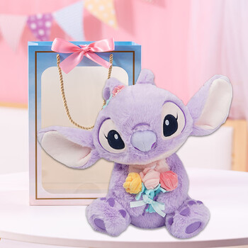 modx正版紫色史迪仔安琪公仔迪士尼史迪奇毛绒玩偶女生睡觉抱枕娃娃