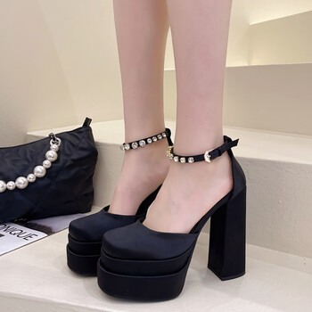 鞋靴>时尚女鞋>女士单鞋>女士高跟鞋>bmoi>bmoi防水台超高跟鞋女斩男