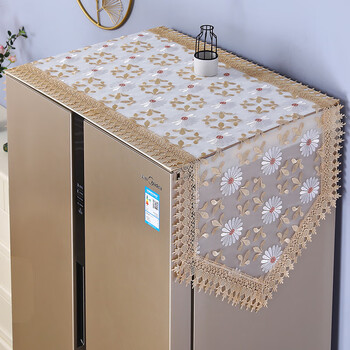 冰箱防尘盖布双开门 冰箱罩防尘罩 冰箱盖布防尘布现代简约家用单双