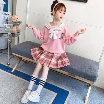 服秋款jk制服裙正版全套女童小学生校服校园学院风套装粉色110cm110cm