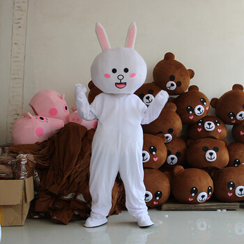 熊布朗熊卡通人偶服装网红熊本熊装行走发传单玩偶服道具 微笑可妮兔