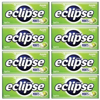 食芳溢美国eclipsemints易极特强薄荷糖超凉果味糖整条盒口香糖 苹果
