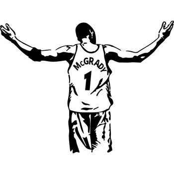 醉米nba篮球詹姆斯麦迪霸气电动车身两侧油箱盖后窗反光贴纸亮黑色本