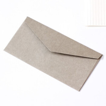 强聪 10个空白信封西式纯色复古精美送客人商务信封 灰色10个装