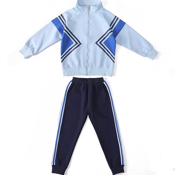 蓝色幼儿园园服春秋新款两件套一年级校服套装小学生春秋装英伦风dj05