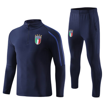 欧陆梵意大利足球训练服长袖套装定制秋冬国家队比赛球衣印字收腿裤