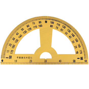 sport 木制三角板教师圆规教学工具仪尺大号量角器半圆绘图演示两用