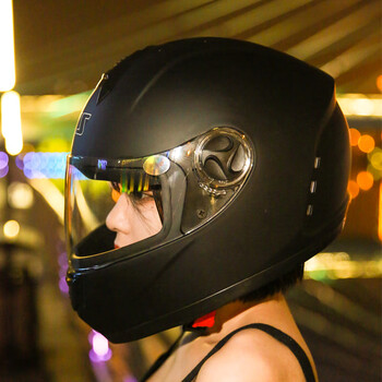 艾狮头盔摩托车男机车夏季全盔电动车骑士女电摩个性酷街车头灰 亚黑