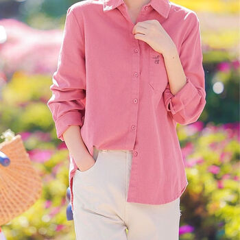 纤多洛春夏新款显瘦棉麻衬衫女时尚洋气新款文艺休闲减龄宽松设计质感