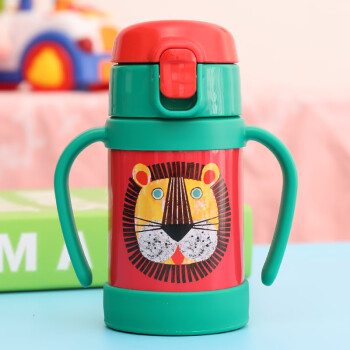 虎牌宝宝学饮杯吸管杯mcka28c婴幼儿杯带手柄防摔防漏儿童喝水杯280ml