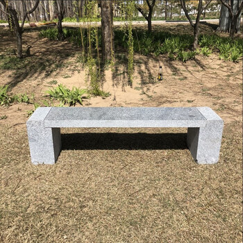 康意隆 庭院户外长条花岗岩石椅石桌石凳靠背椅石条凳公园小区花园