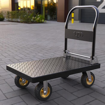 手推车家用手拉车折叠搬运车钢板车拉货车小拖车搬家神器重物移动器