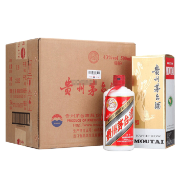 茅台（MOUTAI）贵州茅台酒 茅台飞天酒 飞天茅台 酱香型白酒 婚庆喜酒送礼 43度 500mL 6瓶 原箱装