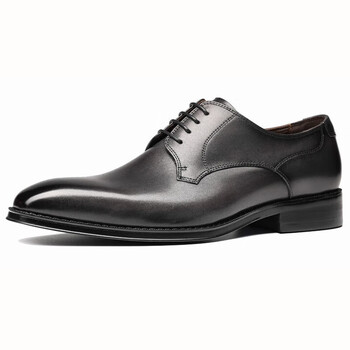 德比鞋男士商务正装皮鞋男 黑灰色 38【图片 价格 品牌 报价】-京东