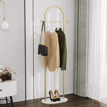 匠满分铁艺家用落地卧室挂衣架创意轻奢衣架挂衣服架子挂包架个性衣帽