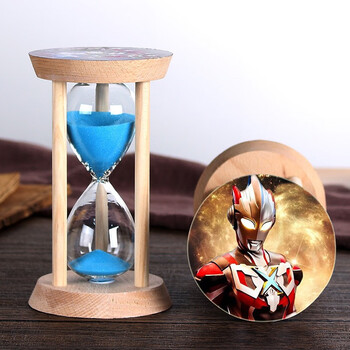 昱钧奥特曼时间沙漏计时器防摔迪迦泽塔捷德赛罗儿童男孩学习玩具摆件