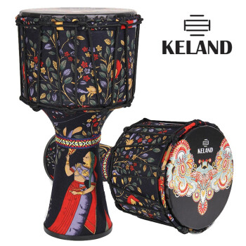 凯朗Keland非洲手鼓ABS便携免调音初学者成人儿童幼儿园现代非洲手鼓 公主与花 绑绳款10寸