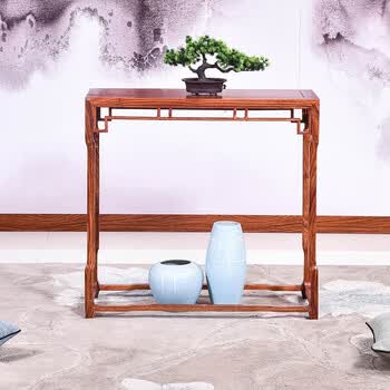 刺猬紫檀)平头案实木新中式玄关桌案台端景台走廊装饰桌条桌香几香q