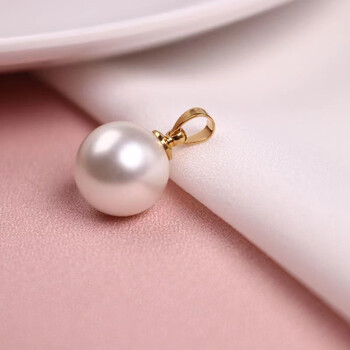 尔槐珍珠吊坠项链吊坠银扣头单颗珍珠单珠女