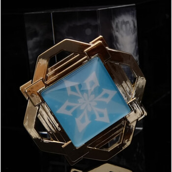 原神周边 璃月双面玻璃  神之眼纯金属挂件吊坠cos道具 冰cryo  流苏