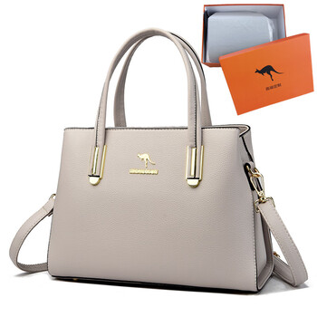 酷奇袋鼠袋鼠时尚手提包女包包新款2023旗舰店真皮包斜挎包中年妈妈包