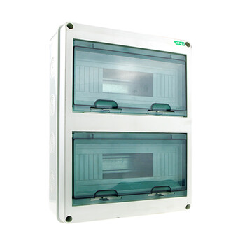 gucnex 户外防水配电箱 铁底塑料面空开盒24位