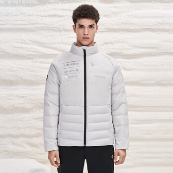 迪桑特descente瑞士国家队滑雪联名冬季鹅绒轻薄运动羽绒服男浅灰色
