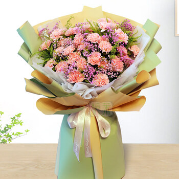 毕业礼物送老师 2021向日葵康乃馨花束鲜花速递同城国 h至33粉色