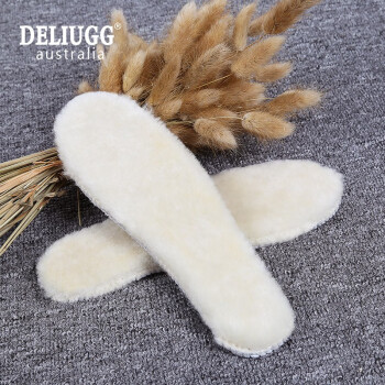 DELIUGG羊毛保暖鞋垫女冬季加绒加厚雪地靴防寒棉鞋垫透气吸汗鞋垫 白色 36