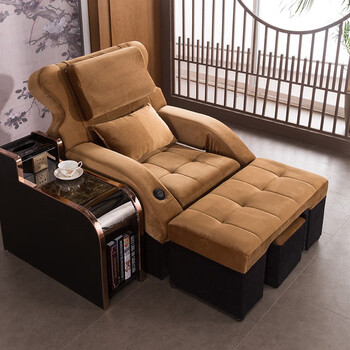 沙发电动躺椅沐足洗脚浴按摩休闲桑拿椅会所浴室足疗沙发床 定制链接