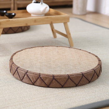 蒲团坐垫地上日式加厚榻榻米坐垫圆形竹编蒲团坐垫加厚冥想打坐禅修