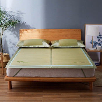 博洋家纺夏季床上用品春夏新品蔺草席时尚小清新绣花空调凉席子怡情